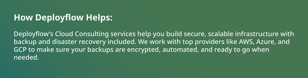 Enhancing Data Protection for UK SMBs with AWS Backup Services with Deployflow