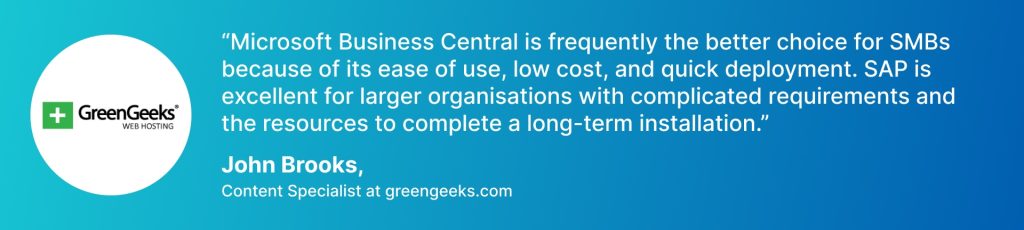 Business Central vs SAP: A Comprehensive ERP Comparison Deployflow John Brooks