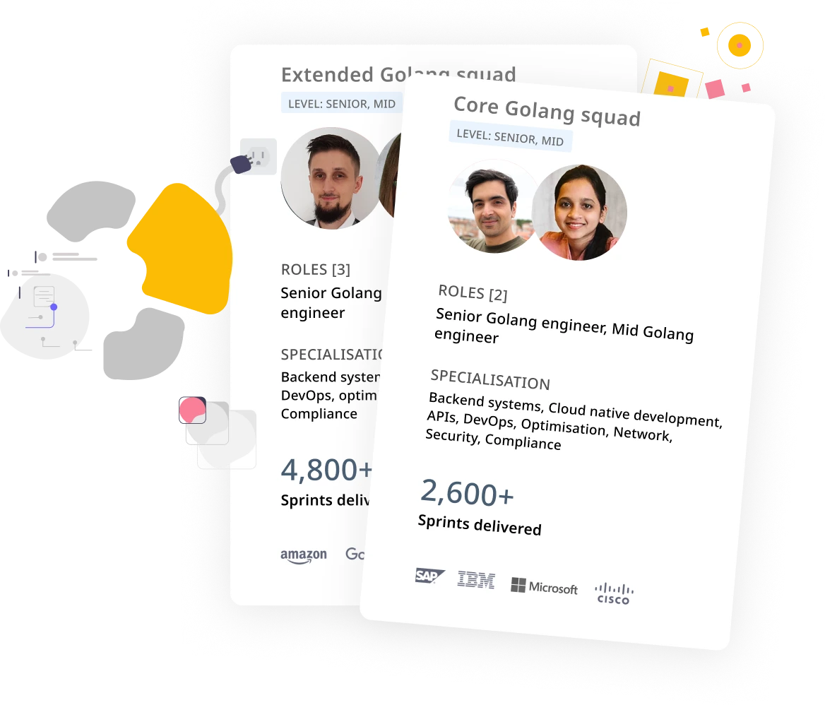 Build and scale Go services with UK-aligned, sprint-based delivery squads. Mid-to-senior Golang engineers plus DevOps, QA and PM. Designed for fintech and other regulated industries.